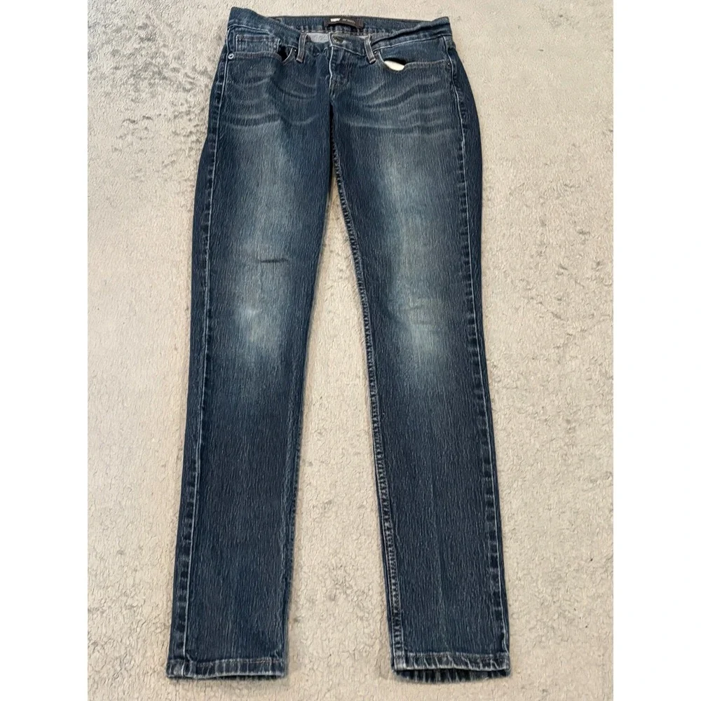 Levis 524 Skinny Jeans Womens 5 Medium Wash Low Rise Stretch Denim Blue Pants